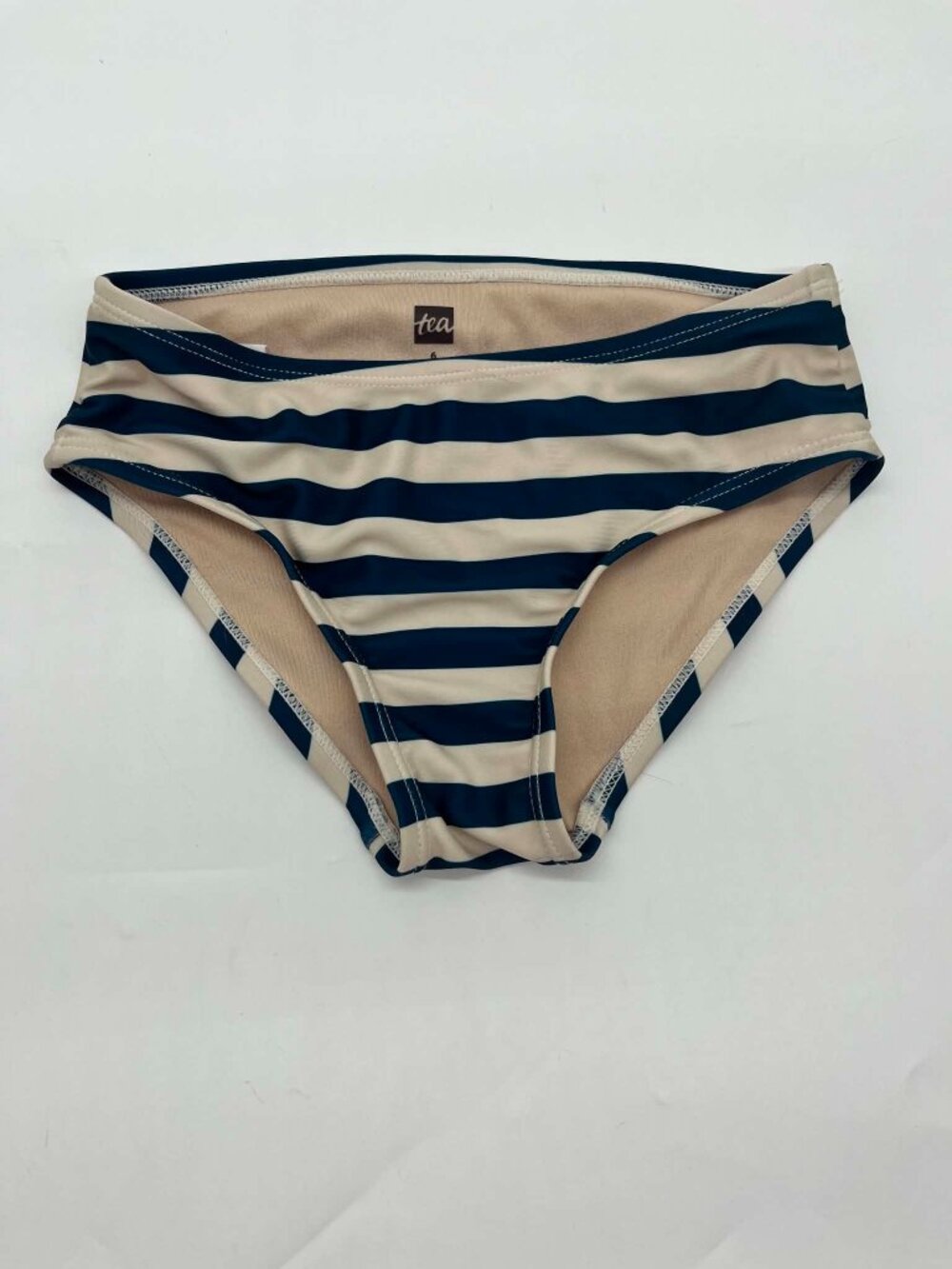 Tea Collection Navy Blue Stripe Bikini Swim Bottoms VGUC Size 6
